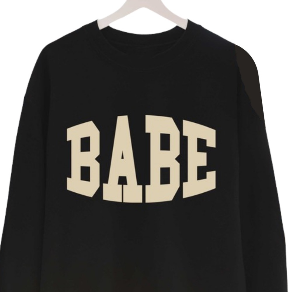 Crewneck Sweatshirt (“BABE” Black)